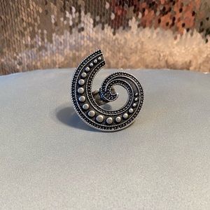 Boho swirl ring